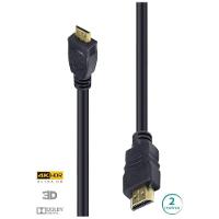 Cabo Hdmi 2.0 Para Mini Hdmi 4k Ultra Hd 3d Conexão Ethernet 2 Metros - H20mm-2 - 1