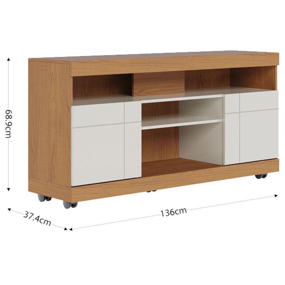 Rack Bancada Ambiente Yara Freijó Off White - Colibri - 3