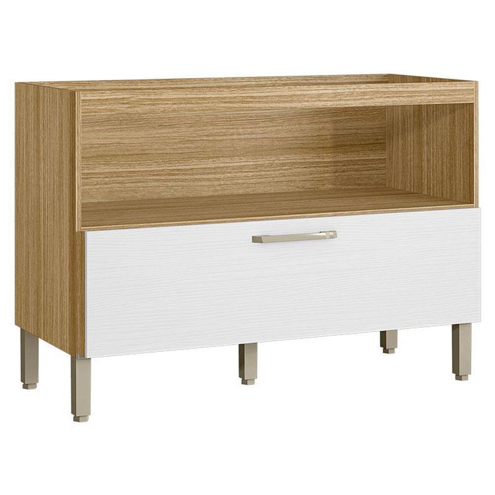 Balcão De Pia Ametista 1 Porta Basculante 1 Gaveta 120 Cm Freijó Supremo - Kits Paraná - 3