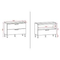 Balcão De Pia Ametista 1 Porta Basculante 1 Gaveta 120 Cm Freijó Supremo - Kits Paraná - 2