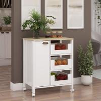 Balcao Multifuncional 1 Porta 3 Gavetas Branco/savana Genialflex - 1