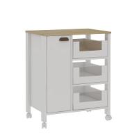 Balcao Multifuncional 1 Porta 3 Gavetas Branco/savana Genialflex - 2