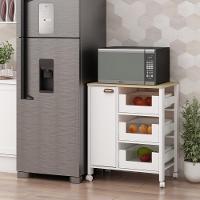 Balcao Multifuncional 1 Porta 3 Gavetas Branco/savana Genialflex - 3