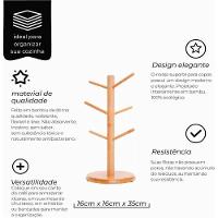 Suporte Para Xícara Bambu Ecokitchen Bm21046 Mimo Style - 3