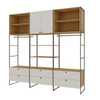 Closet Casal 2 Portas 6 Gavetas Mdf Savana Branco Fosco - 2