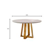 Conjunto Cristal Mesa 1m E 4 Cadeiras Maciça Móveis Mundial Mel/off-white/cinza Profundo - 2