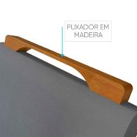 Conjunto Natalle Mesa 1,2m 4 Cadeiras Maciça Móveis Mundial Mel/offwhite/cinza Profundo - 5