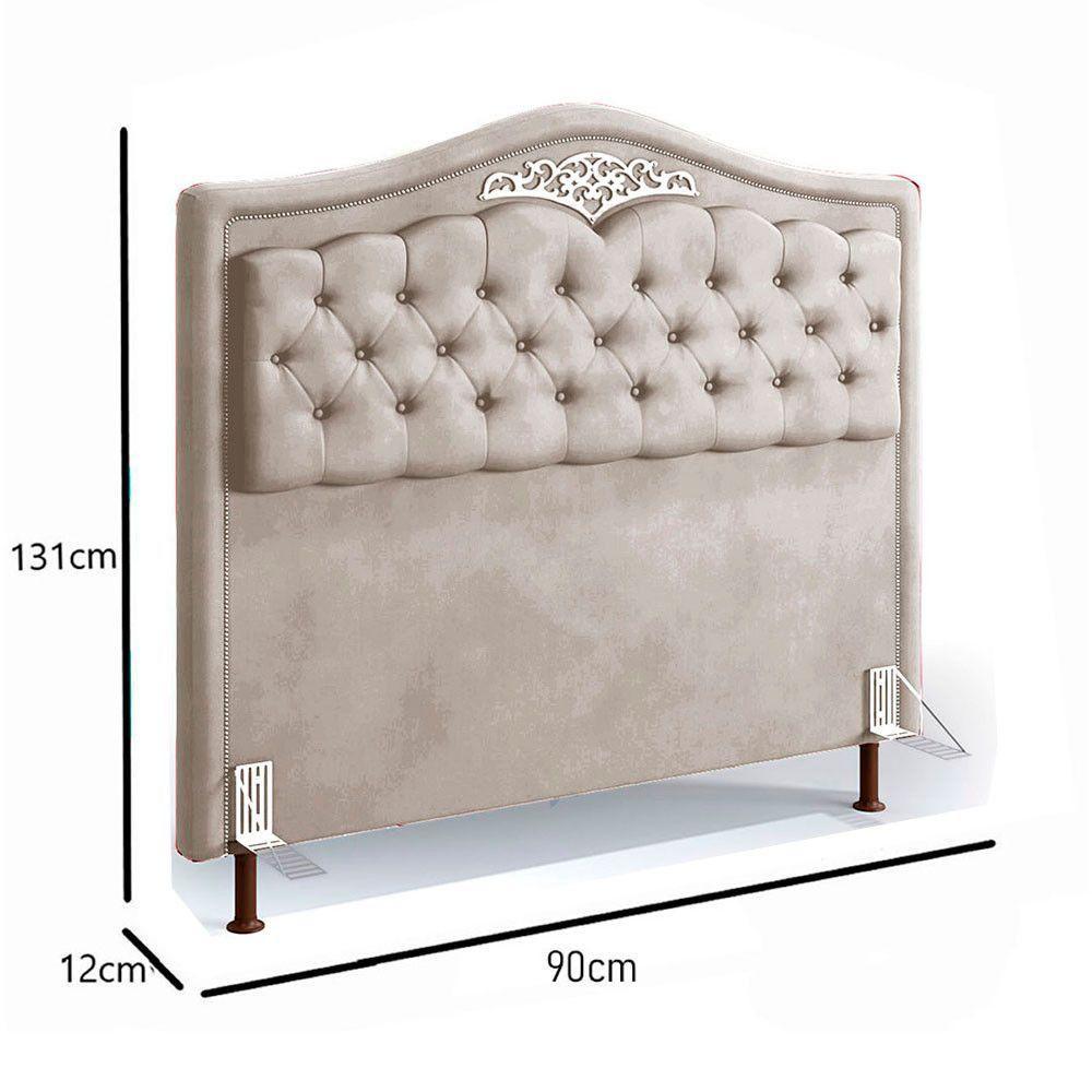 Cabeceira Holanda 0,90 M Solteiro Design Retro Speciale Home Marfim - 2
