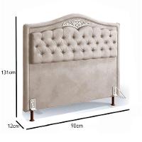 Cabeceira Holanda 0,90 M Solteiro Design Retro Speciale Home Marfim - 2