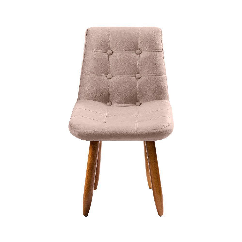 Cadeira Poltrona Jade Sala Estar Penteadeira Veludo Rose - 3