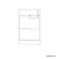 Mesa De Cabeceira Sole 2 Gavetas Flex Cinamomo/off White - 2