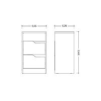 Mesa De Cabeceira Sole 2 Gavetas Flex Cinamomo/off White - 3