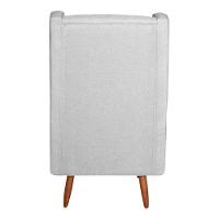 Poltrona Amamentação Ambiente Aquila Com Puff Linho Cinza Pés Palito - Fratello