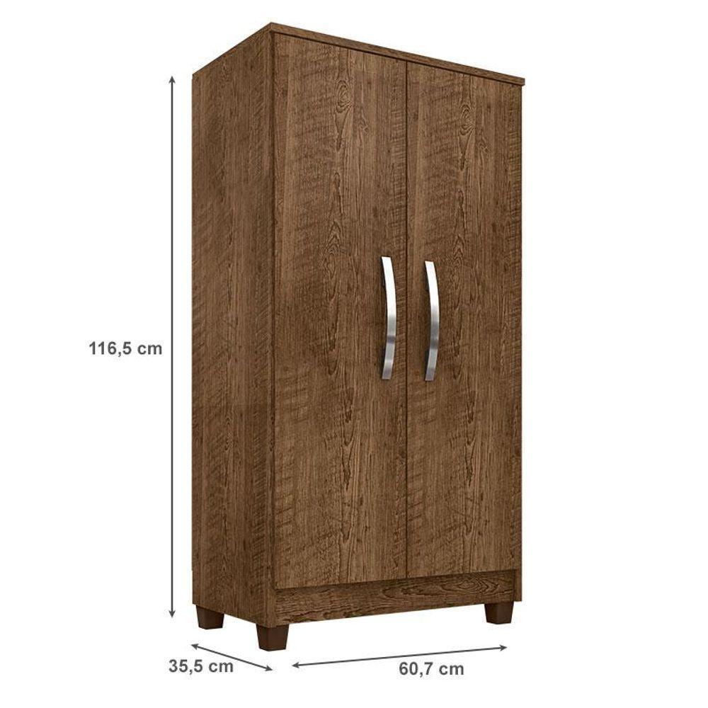 Guarda Roupa Casal Modena Com Espelho 6 Portas Cômoda Sapateira Cannes E Armário Multiuso Recife Malbec - Incorplac - 2