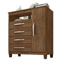 Guarda Roupa Casal Modena Com Espelho 6 Portas Cômoda Sapateira Cannes E Armário Multiuso Recife Malbec - Incorplac - 10