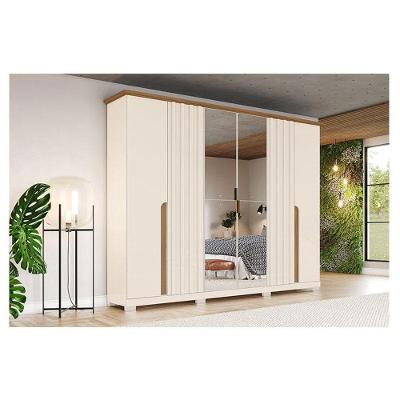 Guarda Roupa Casal Napoli 6 Portas Bater 6 Gavetas Off White Nature
