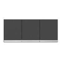 Armário Aéreo Para Cozinha Andréia 3 Portas Cinza Fosco - Ajl - 1