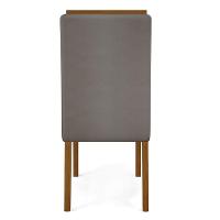 Cadeira Para Mesa De Jantar Yasmin Kit 2 Peças Freijó Veludo Lunar - Dj Móveis - 2