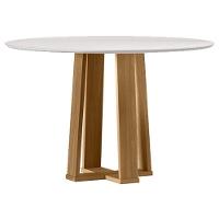 Mesa De Jantar 120 Cm Isabela Com Vidro Ype Off White - New Ceval - 1