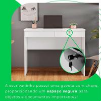 Escrivaninha Felícia Candian Jcm Movelaria Branco - 2