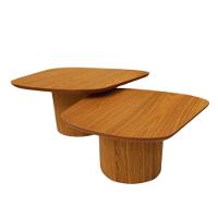 Conjunto Mesas De Centro Organica Madeira Freijó - 4