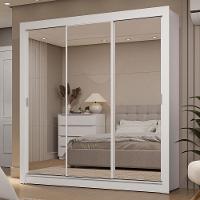 Guarda-roupa Casal 3 Portas Correr 2 Gavetas Branco Sublime - 1