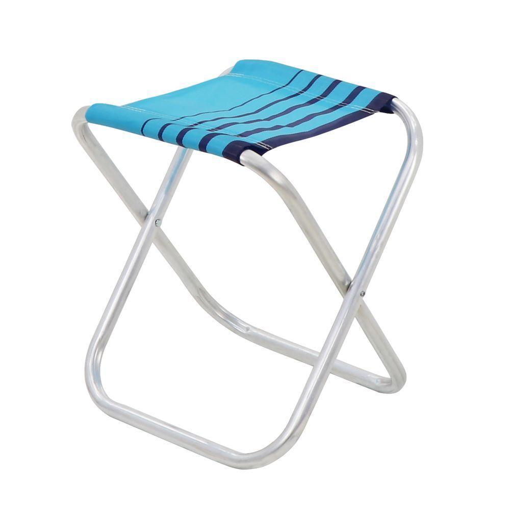 Banqueta De Praia Tramontina Fiji Em Alumínio Com Assento Azul - 1