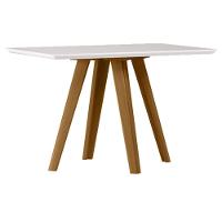 Mesa De Jantar 120x80 Cm Mariah Com Vidro Ype Off White - New Ceval - 1