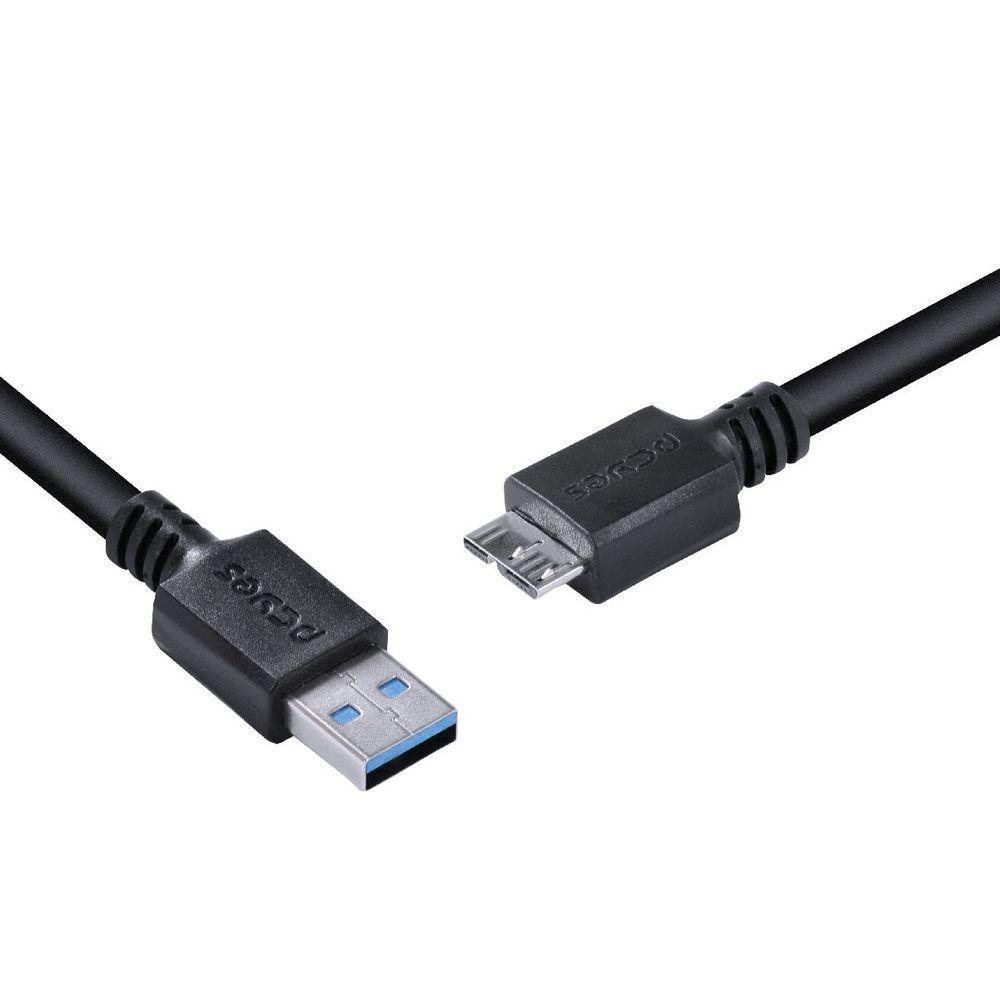 Cabo Para Hd Externo Usb A 3.0 Macho Para Micro Usb B 3.0 (10 Pinos) Macho 28awg Puro Cobre 3 Metros - 1