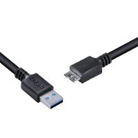 Cabo Para Hd Externo Usb A 3.0 Macho Para Micro Usb B 3.0 (10 Pinos) Macho 28awg Puro Cobre 3 Metros - 1