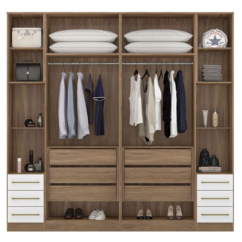 Quarto De Casal Irlanda Ambiente Composição 6 Amêndola Branco - Demartêz - 2