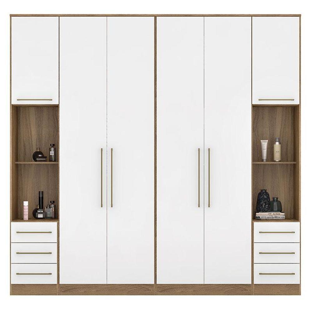 Quarto De Casal Irlanda Ambiente Composição 6 Amêndola Branco - Demartêz - 3