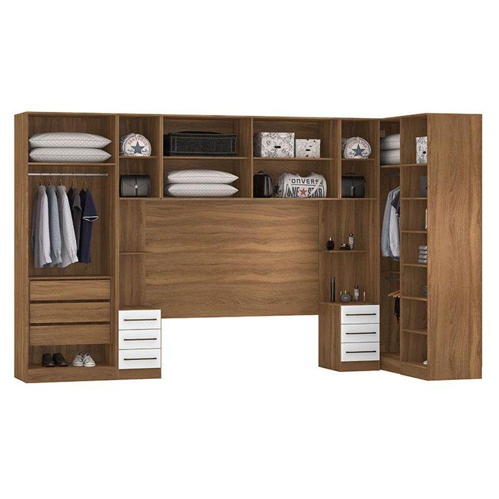 Quarto De Casal Irlanda Ambiente Composição 3 Amêndola Branco - Demartêz - 2