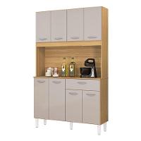 Cozinha Kit Cassia 8 Portas Damasco Off White - Poquema - 1