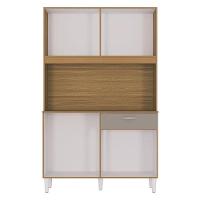 Cozinha Kit Cassia 8 Portas Damasco Off White - Poquema - 3