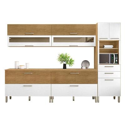Cozinha Modulada Ametista Composição 3 Freijó Supremo Riapdo - Kits Paraná