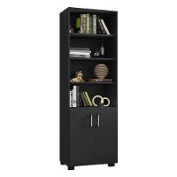 Mesa Para Computador Gamer Drx 9000 Com Extensora E Livreiro Office Com Portas Pequenas Preto Trama - 3