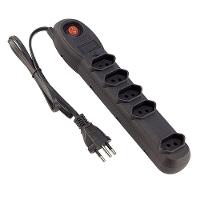 Filtro De Linha Force Line 5001 Preto 0,95 Metro 5 Tomadas Tripolar - 1