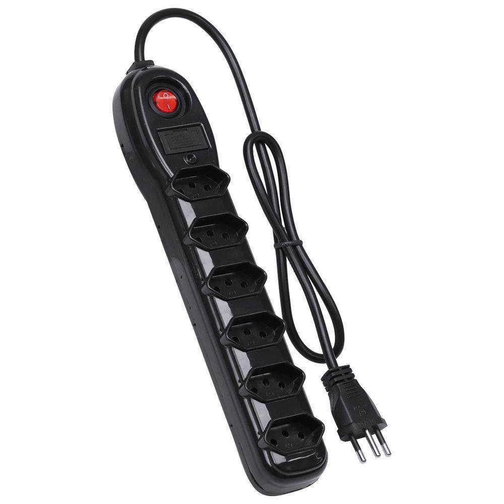 Filtro De Linha 6 Tomadas Pp 0,75mm Comprimento 80 Cm - 1