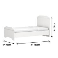 Berço Americano Mini Cama Mel Branco Brilho - 3