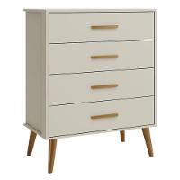 Berço Americano E Cômoda Gaveteiro Infantil Isis Areia Acetinado Colchão - Reller - 3