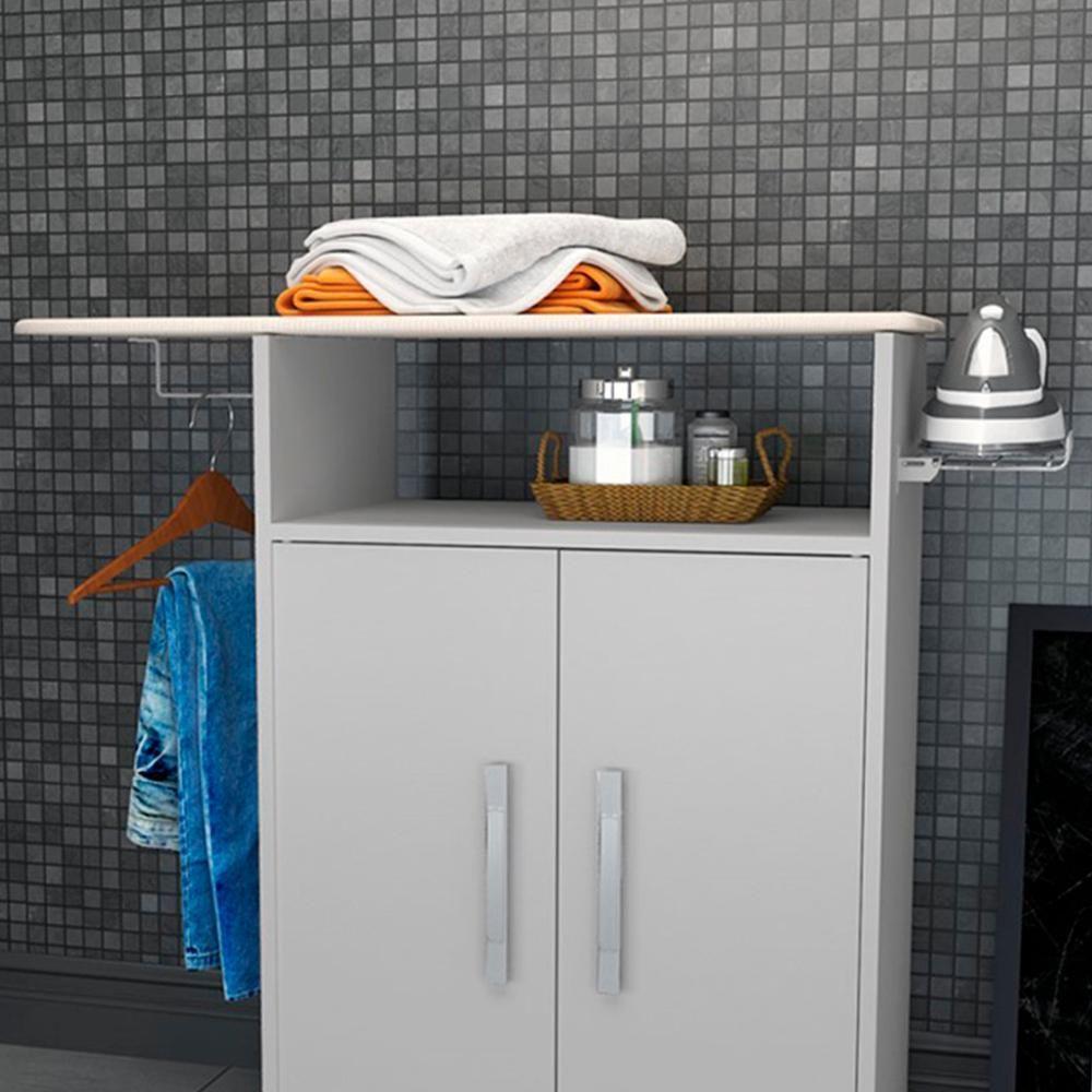 Balcao Tabua De Passar 2 Portas B04 Branco Novam Branco - 3