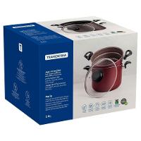 Jogo 4 Funções Tramontina Paris Antiaderente Starflon Max Chumbo Com Tampa De Vidro Tramontina