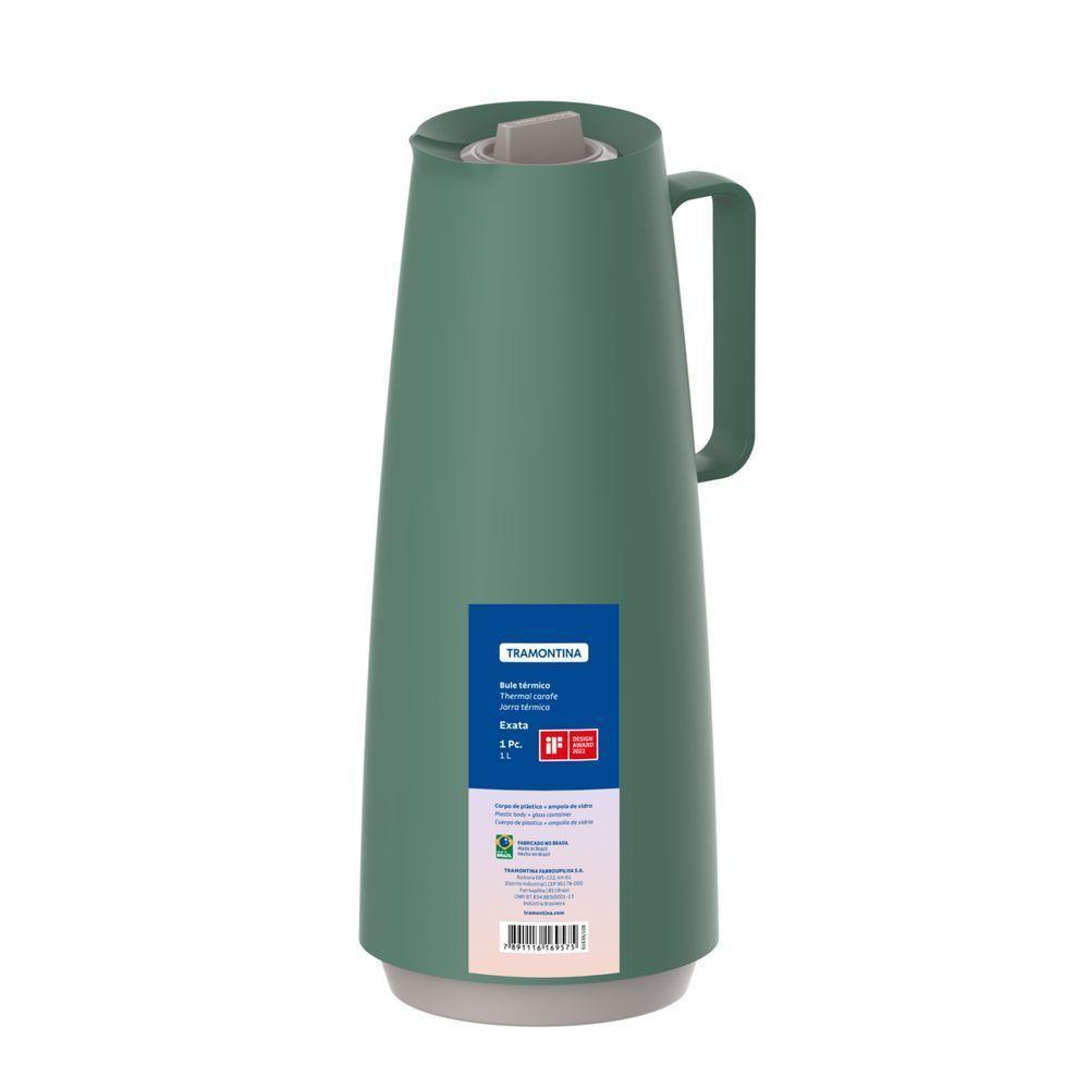 Bule Térmico Tramontina Exata Em Polipropileno Verde Com Ampola De Vidro 1 L - 2