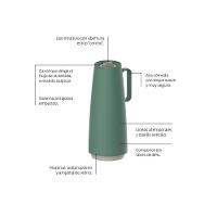 Bule Térmico Tramontina Exata Em Polipropileno Verde Com Ampola De Vidro 1 L - 3