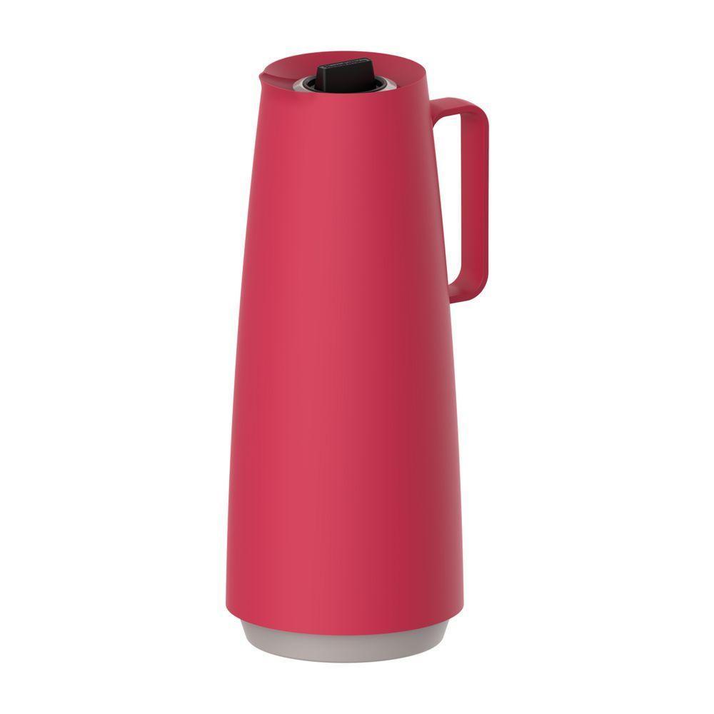 Bule Térmico Tramontina Exata Em Plástico Magenta Com Ampola De Vidro 1 L - 1