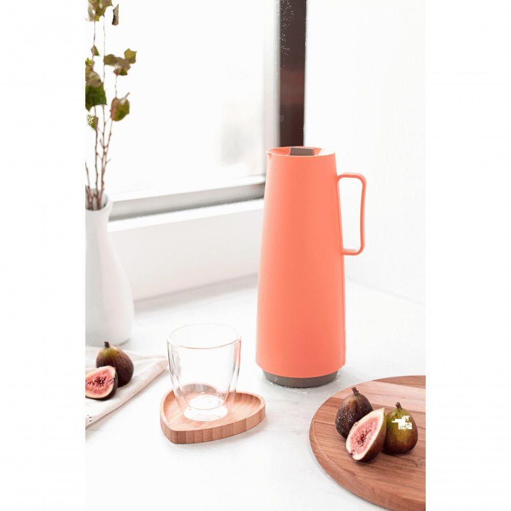 Bule Térmico Tramontina Exata Em Polipropileno Coral Com Ampola De Vidro 1 L - 7