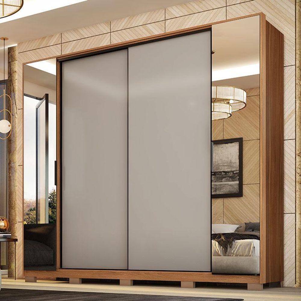 Guarda Roupa Casal Laredo Amêndola Touch Nude Prime Flex Com Pés - Demartez - 5