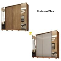 Guarda Roupa Casal Laredo Amêndola Touch Nude Prime Flex Com Pés - Demartez - 3