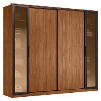 Guarda Roupa Casal Laredo Ambiente Nogueira Nude Prime Tx Flex Com Vidro Reflecta Demóbile - 6